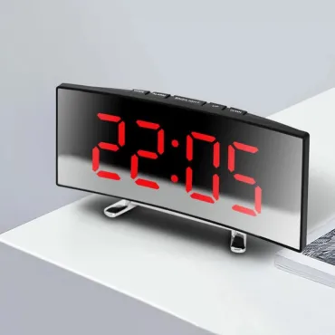 LED огледален електронен часовник с аларма