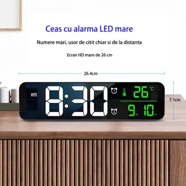 Дигитален LED часовник с аларма и термометър | jumbo-catalog.bg