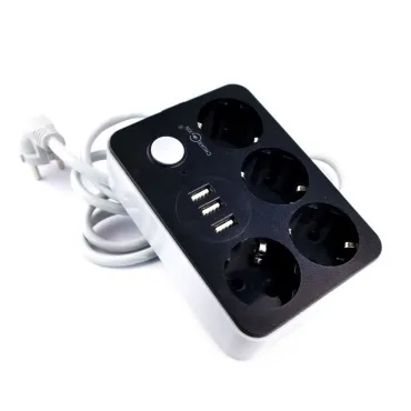 Разклонител с USB портове за зареждане на мобилни устройства