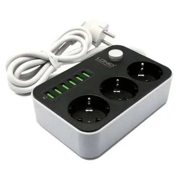 Разклонител с USB портове - 2 метра кабел