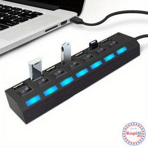 USB Разклонител за лаптоп със 7 порта - jumbo-catalog.bg