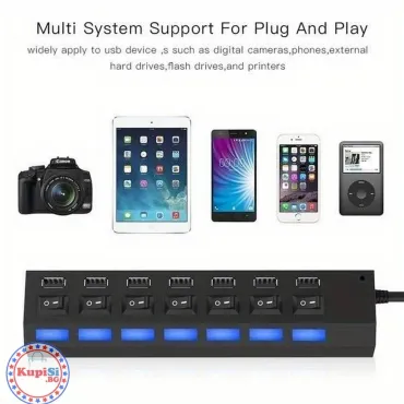 USB Разклонител за лаптоп със 7 порта - jumbo-catalog.bg