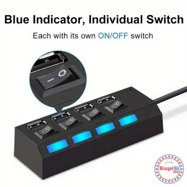 USB Разклонител за лаптоп със 7 порта - jumbo-catalog.bg