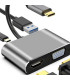 Мултифункционален USB-C към HDMI 4K и VGA адаптер 4-в-1 | jumbo-catalog.bg