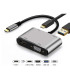 Мултифункционален USB-C към HDMI 4K и VGA адаптер 4-в-1 | jumbo-catalog.bg