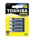 Батерии Toshiba AA 1.5V – комплект от 4 броя за електронни устройства
