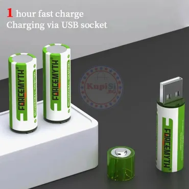 USB Презареждащи AA Батерии – 1.5V 1500mAh