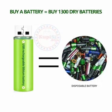 USB Презареждащи AA Батерии – 1.5V 1500mAh
