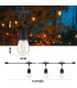Висящи крушки за градина - Гирлянд 5 M - 10 LED