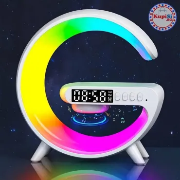 LED лампа с вграден часовник и QI зарядно устройство – jumbo-catalog.bg