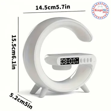 LED лампа с вграден часовник и QI зарядно устройство – jumbo-catalog.bg