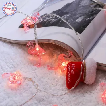 Лампи с форма на Розово Фламинго – 1.5 метра, 10 LED