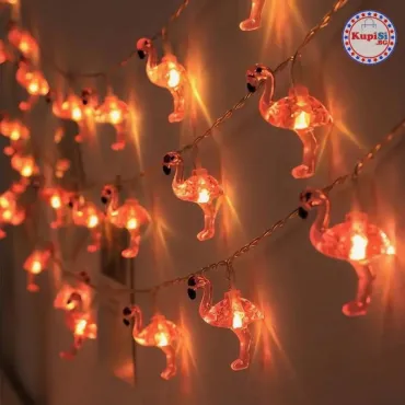Лампи с форма на Розово Фламинго – 1.5 метра, 10 LED