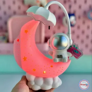 Нощна лампа Луна с фигурка астронавт за деца – jumbo-catalog.bg