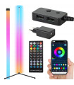 Ъглова RGB LED лампа за под 150 см
