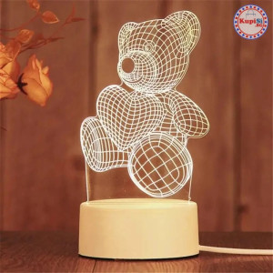 Нощна лампа Мече - 3D ефект | jumbo-catalog.bg