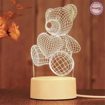 Нощна лампа Мече - 3D ефект | jumbo-catalog.bg