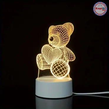 Нощна лампа Мече - 3D ефект | jumbo-catalog.bg
