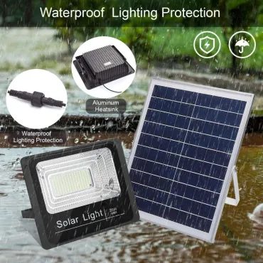 Соларна LED лампа 100W за двор и улица – jumbo-catalog.bg