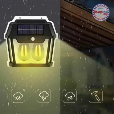 LED стенна лампа с датчик за движение – соларна | jumbo-catalog.bg