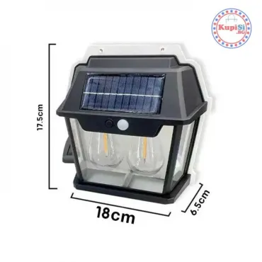 LED стенна лампа с датчик за движение – соларна | jumbo-catalog.bg