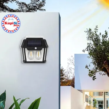 LED стенна лампа с датчик за движение – соларна | jumbo-catalog.bg