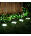 Градински соларни лампи, Комплект 4 броя, Disk Lights