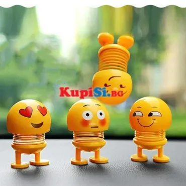 Играчка за кола - емоджи на пружина