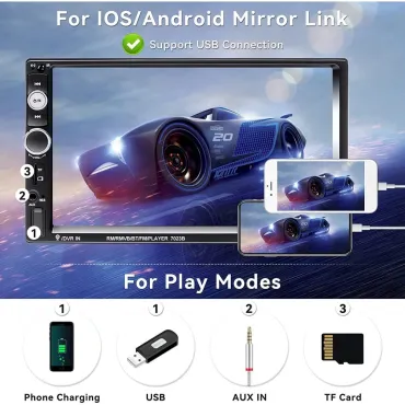 Мултимедия за кола 7010B Bluetooth
