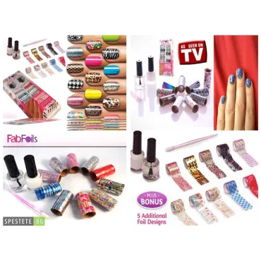 Комплект за маникюр с цветно фолио Fab Foils