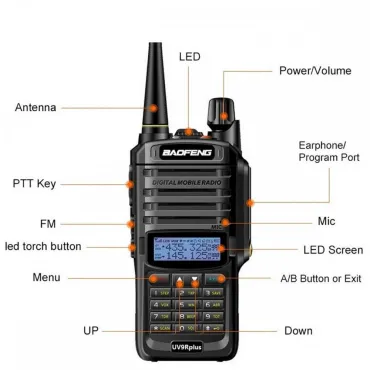 Мощна радиостанция уоки токи за лов, Baofeng UV-9R PLUS от jumbo-catalog.bg