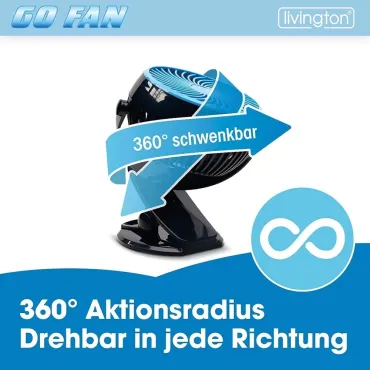 Преносим вентилатор със щипка Go Fan (8ч батерия) | jumbo-catalog.bg