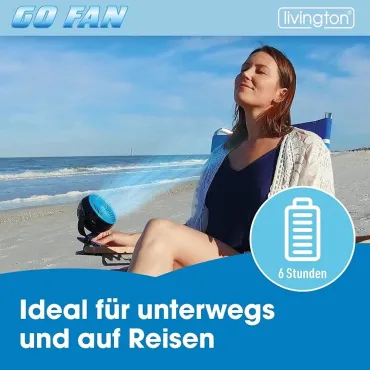 Преносим вентилатор със щипка Go Fan (8ч батерия) | jumbo-catalog.bg