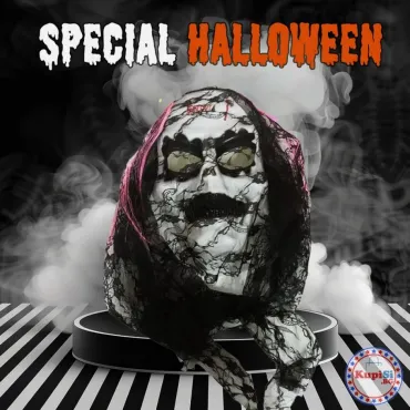 Хелоуин Маска с Коса и Дантелен Воал - Halloween маски