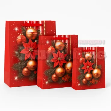 Подаръчни торбички коледни - 3 размера | jumbo-catalog.bg