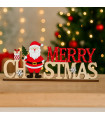 Дървена коледна табела Merry Christmas