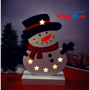 Светеща коледна фигурка - Снежен човек | jumbo-catalog.bg