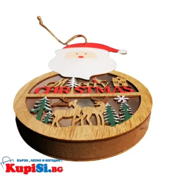 Дървена коледна фигурка - светеща | jumbo-catalog.bg