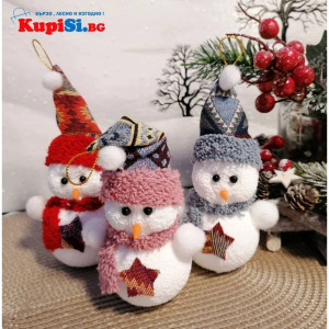 Коледна фигурка Снежко с шал и шапка - jumbo-catalog.bg