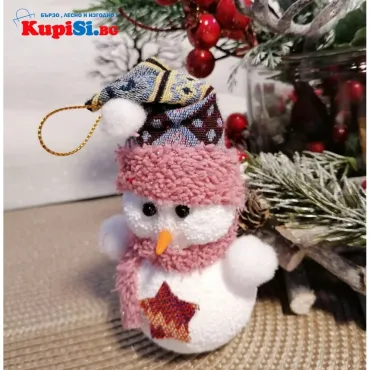 Коледна фигурка Снежко с шал и шапка - jumbo-catalog.bg