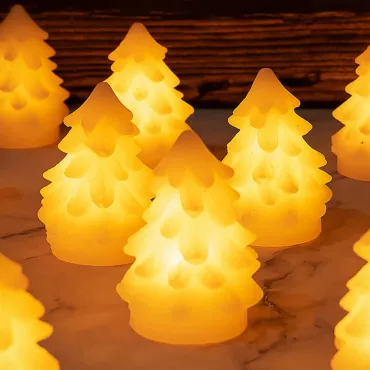 Коледна свещ Елхичка, LED