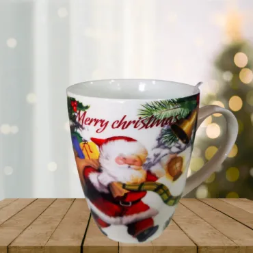 Порцеланова коледна чаша – Дядо Коледа със шейна | jumbo-catalog.bg