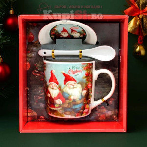 Подаръчен Коледен комплект - чаша за кафе | jumbo-catalog.bg