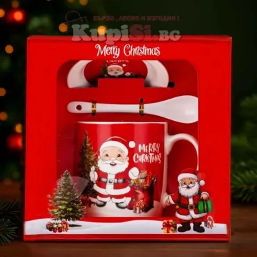 Порцеланова коледна чаша с Дядо Коледа | jumbo-catalog.bg