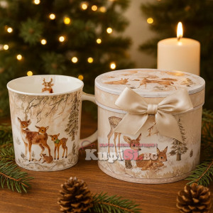 Коледна чаша за кафе и чай - Луксозен подарък | jumbo-catalog.bg