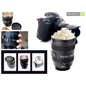Термос чаша с форма на фотообектив Canon-EF 24-105mm