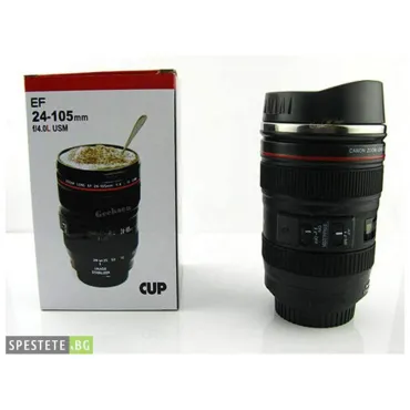 Термос чаша с форма на фотообектив Canon-EF 24-105mm