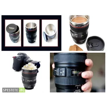 Термос чаша с форма на фотообектив Canon-EF 24-105mm