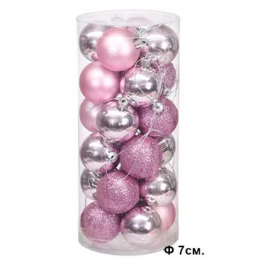 Коледни топки за елха – 20 броя, 7 цвята | jumbo-catalog.bg