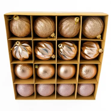 Коледни топки за елха- 16 броя в кутия | jumbo-catalog.bg